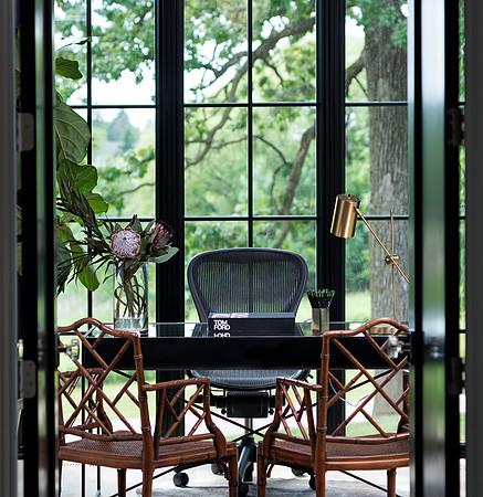 Office featuring floor to ceiling windows