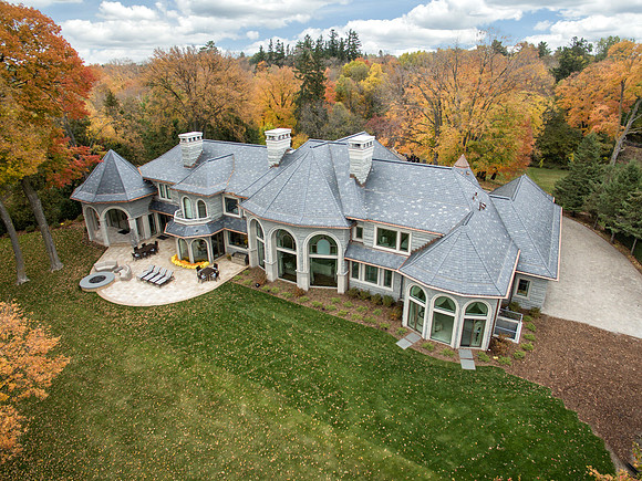 Lake Minnetonka Residence by John Kraemer and Sons, Drone aerial photo by Jon Huelskamp with LandMark Photography