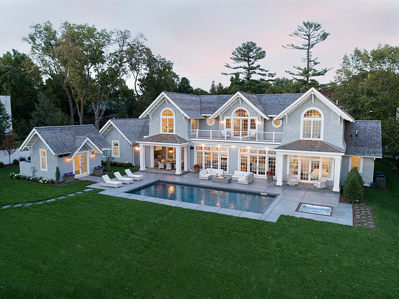 Lake Minnetonka Residence by Swan Architecture, Drone image by Jon Huelskamp LandMark Photography