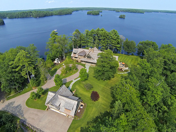 North Woods Lake Home by John Kraemer and Sons, Drone aerial photo by Jon Huelskamp with LandMark Photography