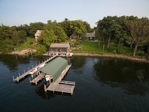 Lake Minnetonka Residence, Drone aerial photo by Jon Huelskamp with LandMark Photography