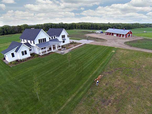 Afton Horse Ranch, Drone aerial photo by Jon Huelskamp with LandMark Photography