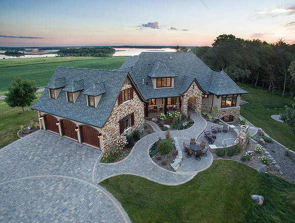Country Estate by Hendel Homes, Drone image by Jon Huelskamp LandMark Photography
