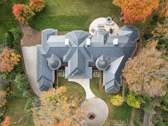 Lake Minnetonka Residence by John Kraemer and Sons, Drone aerial photo by Jon Huelskamp with LandMark Photography
